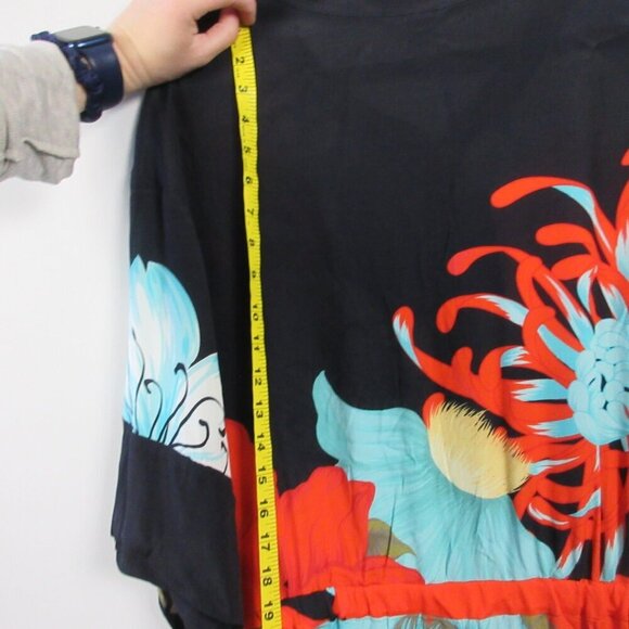 The Kit Coble Shirt Dress 22 Black Camellia Viscose Crepe Occasion Designer 348 - Picture 8 of 10